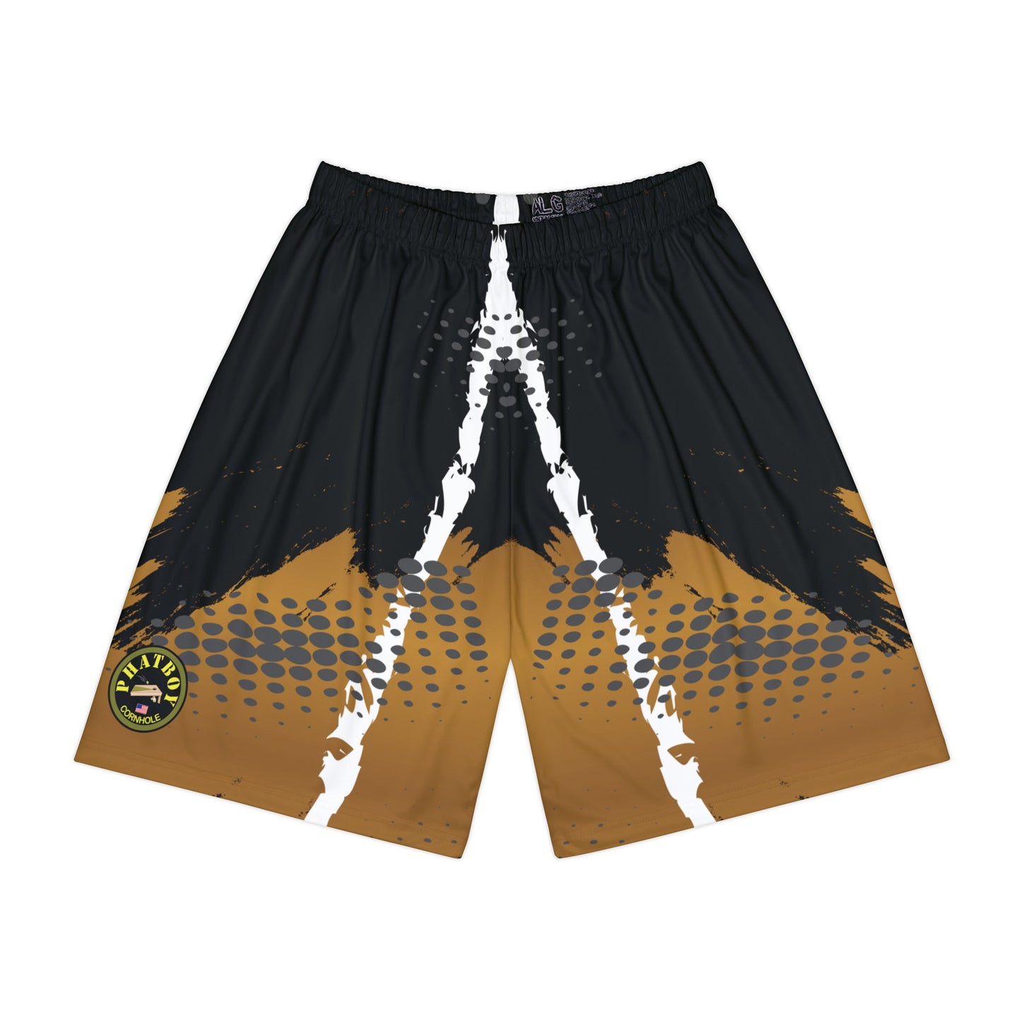 Phatboy Cornhole Gold Gradient Sports Shorts