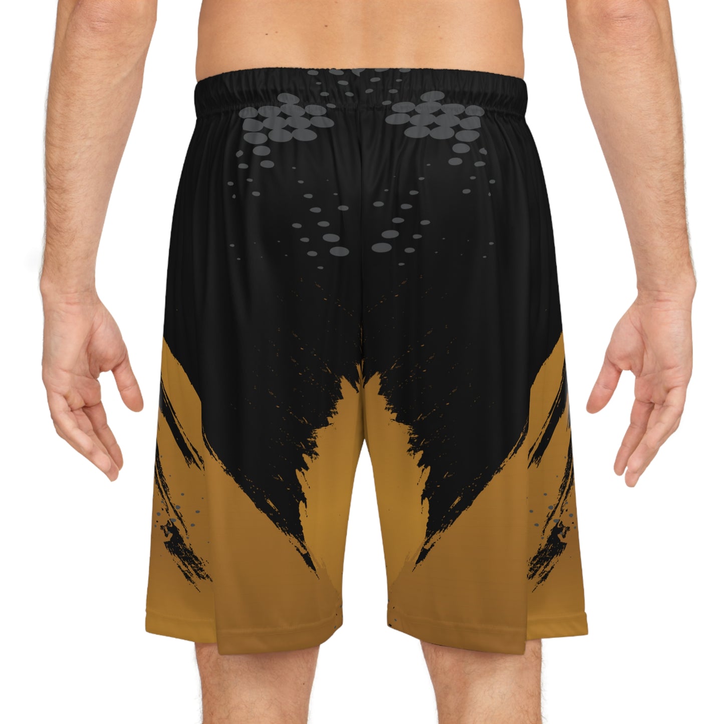 Phatboy Cornhole Gold Gradient Basketball Shorts