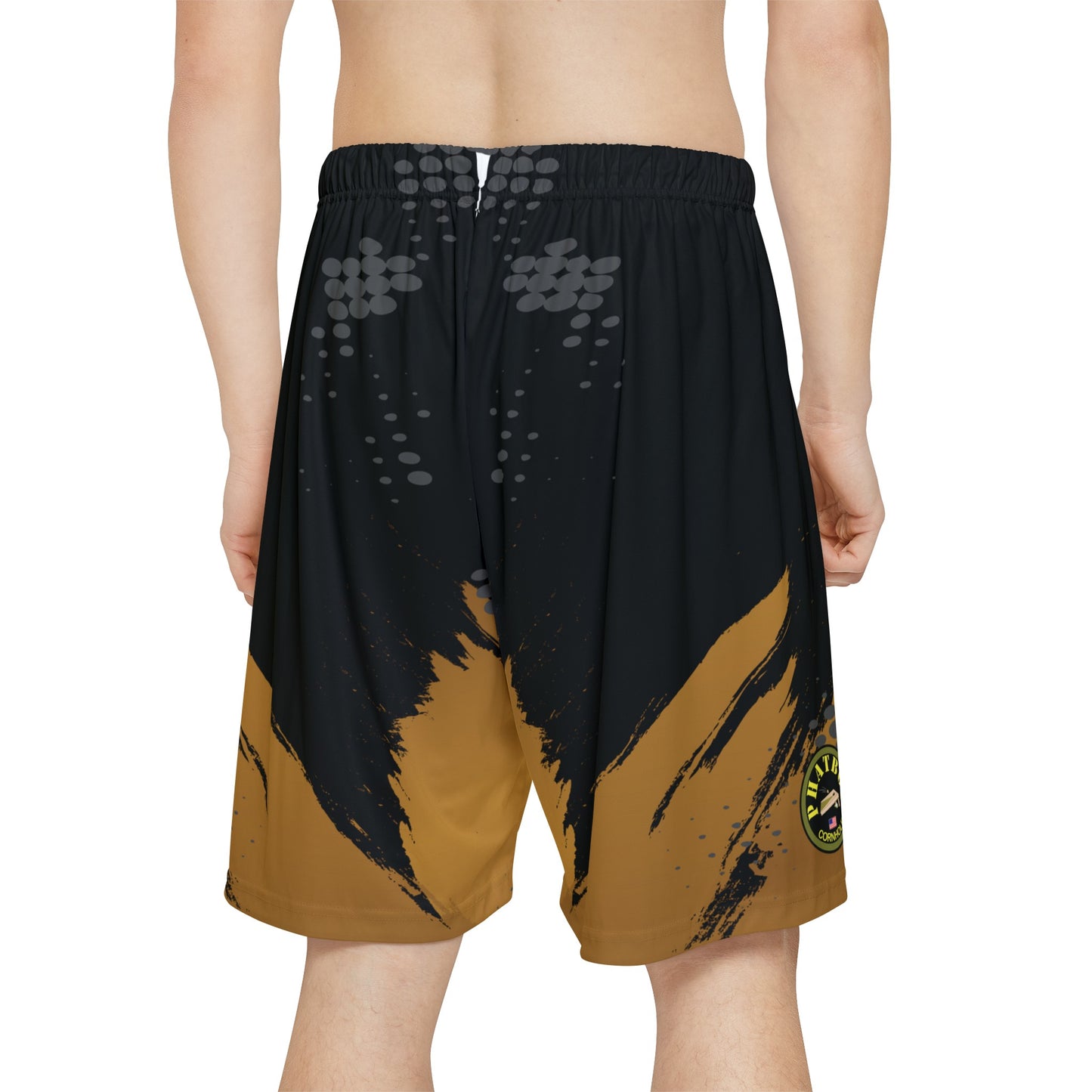 Phatboy Cornhole Gold Gradient Sports Shorts