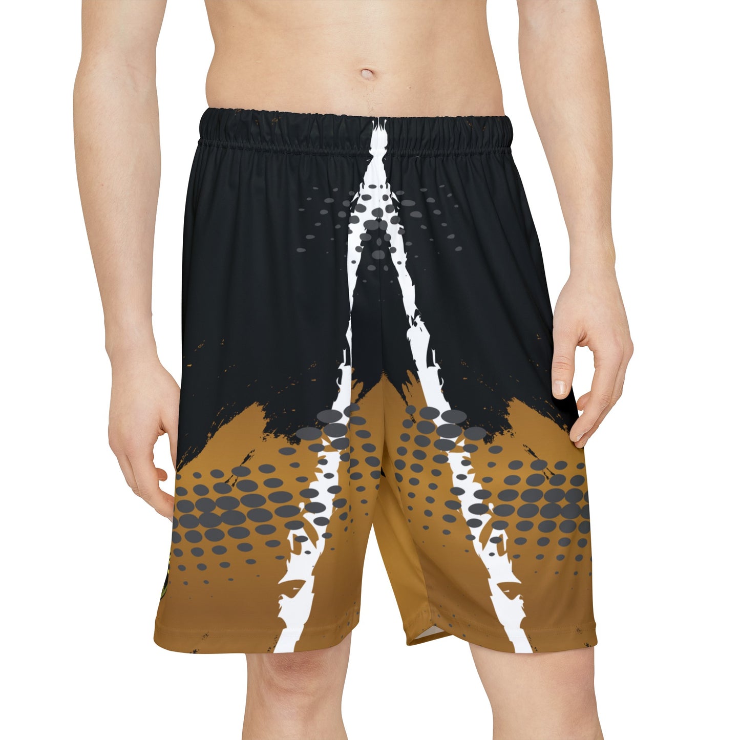 Phatboy Cornhole Gold Gradient Sports Shorts