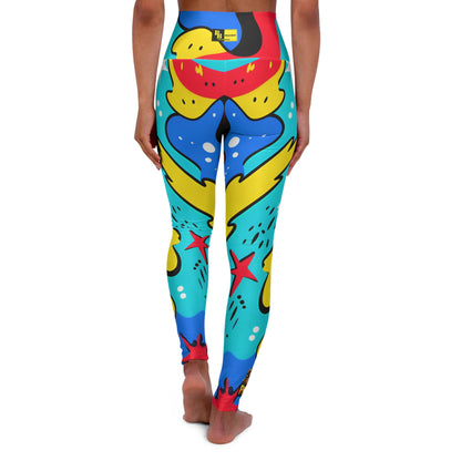 TEAM Phatboy Funky Shapes High Waisted Yoga Leggings