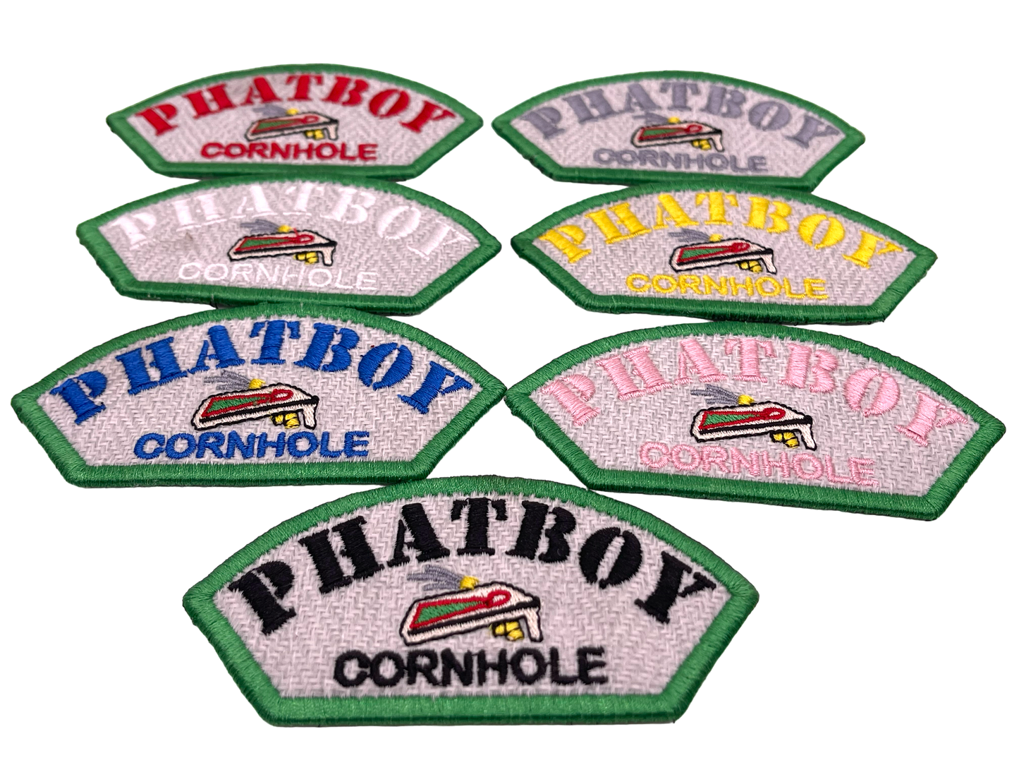 Phatboy Cornhole 4"x2" Half Round Velcro Patch